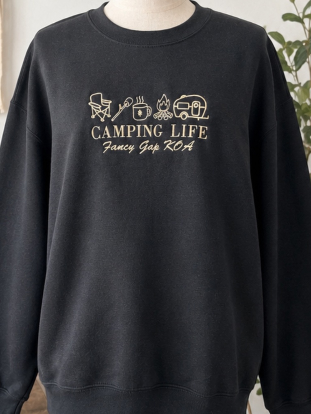 Camping Sweatshirt blue all sizes